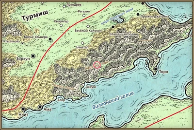 Афрунские горы на карте