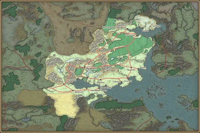 Срединные Земли на карте