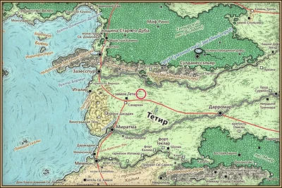 Тетир на карте